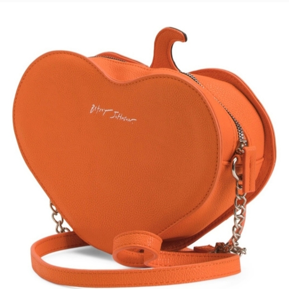 🎃Betsy Johnson Heart Shaped Pumpkin 🎃 Face Crossbody Handbag - NWT Fall & Fun - Picture 4 of 16